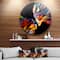 Designart - Kissing Minds Graphic Art' Abstract Circle Metal Wall Decor